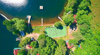 Aerial view of Clearwater Camp location